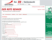 Tablet Screenshot of aktion.roter-renner.de